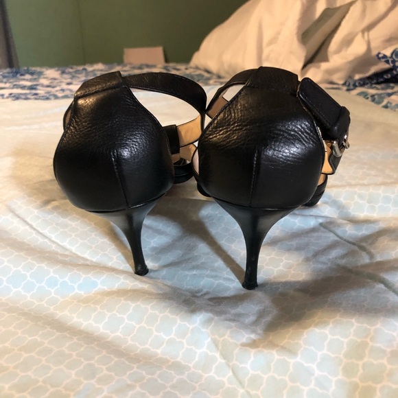 First Pic Copy Never Wore When Bought Coach Sandals Black Leather 3” heels - Picture 4 of 9
